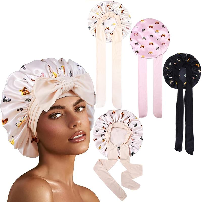Satin Hair Bonnet - Nuevo gorro de satén con estampado