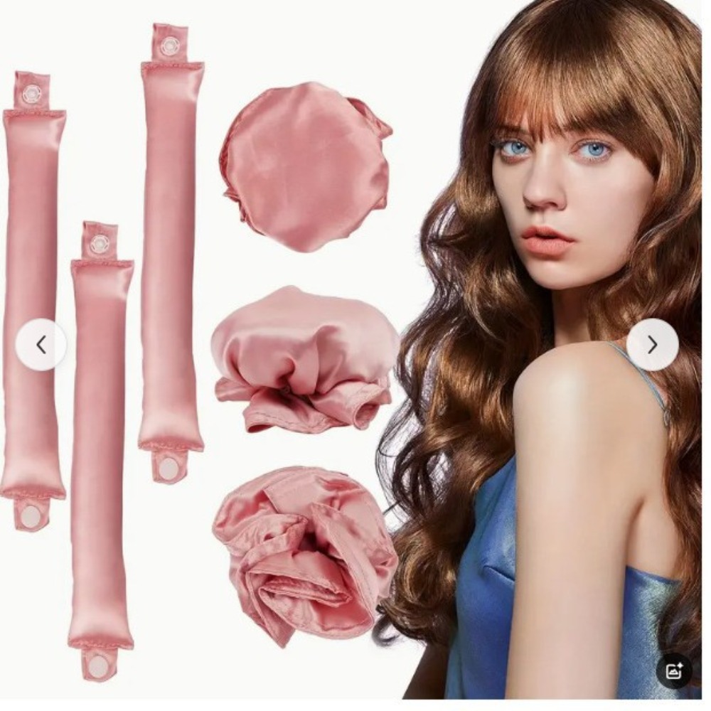 Satin Hair Bonnet - Juego de rizador sin calor de