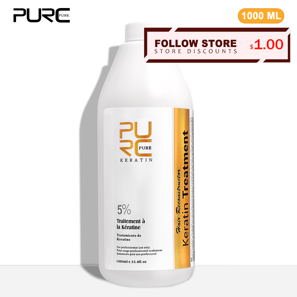 Hair Care Keratin Shampoo - PURC-tratamiento alisador de queratina 5%, eliminación