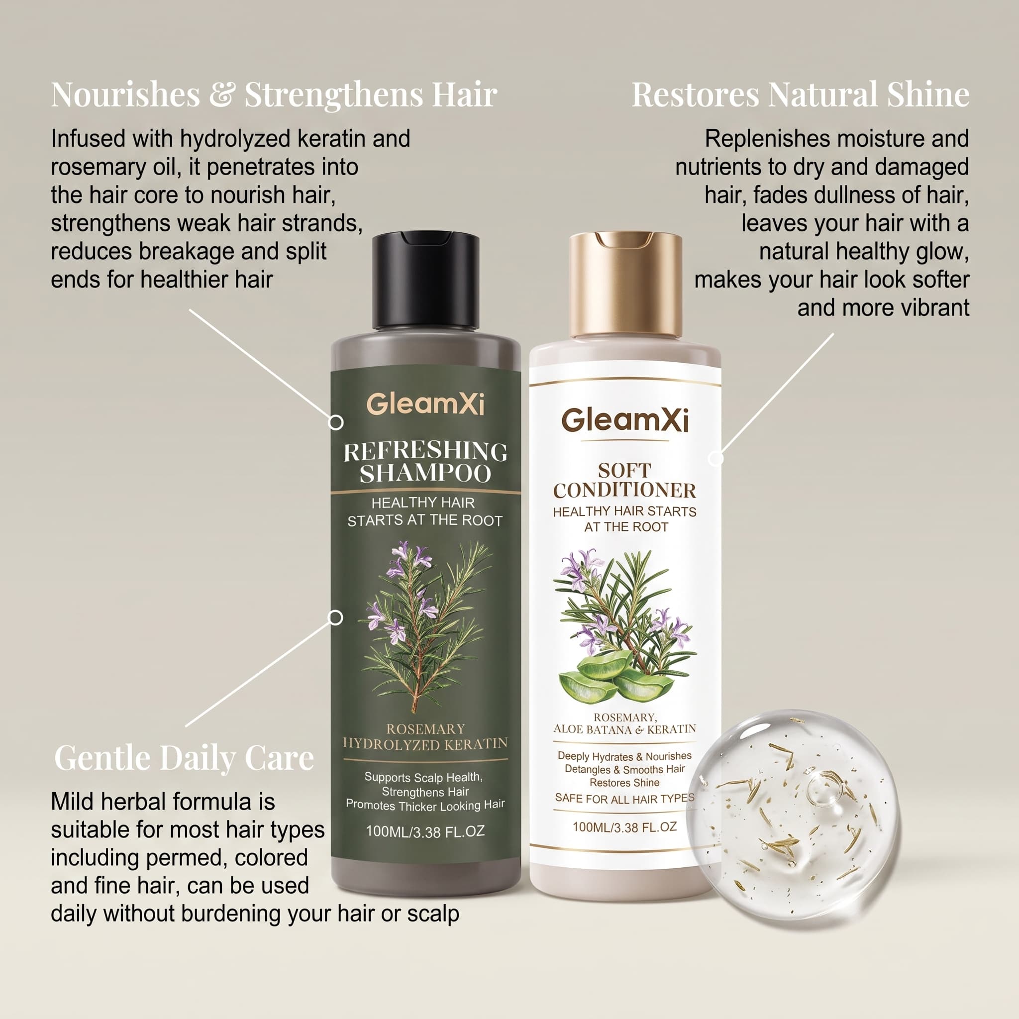 Set de Champú y Acondicionador - Hair Care Keratin Shampoo reseña y precio