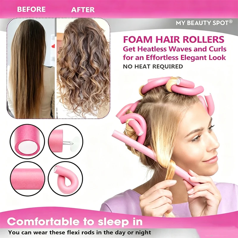 6 unidades/paquete. Nuevos rul - Hair Roller Set Flexi reseña y precio