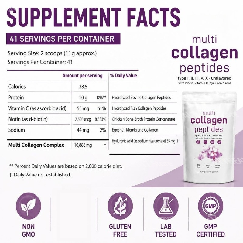 Colágeno en Polvo con Péptidos - Hair Care Vitamin reseña y precio